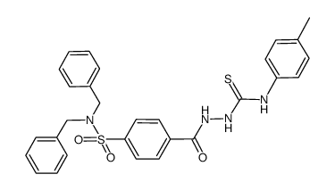 1-(4-N,N-dibenzylaminosulfonylbenzoyl)-4-(4-methyl-phenyl)thiosemicarbazide Structure
