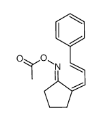 2-cinnamylidenecyclopentanone O-acetyloxime结构式