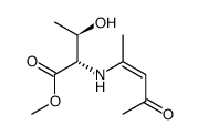 (2S,3R)-3-hydroxy-2-(1-methyl-3-oxobut-1-enylamino)butyric acid methyl ester Structure