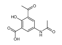 3-Acetyl-5-acetylamino-2-hydroxy-benzoic acid结构式