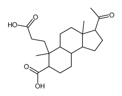 3-Acetyl-6-(2-carboxy-ethyl)-3a,6-dimethyl-dodecahydro-cyclopenta[a]naphthalene-7-carboxylic acid结构式