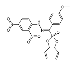 p-Methoxybenzoylphosphonsaeure-diallyester-2,4-dinitro-phenylhydrazon Structure