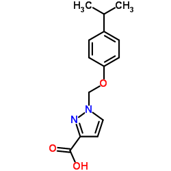 1-(4-ISOPROPYL-PHENOXYMETHYL)-1 H-PYRAZOLE-3-CARBOXYLIC ACID Structure