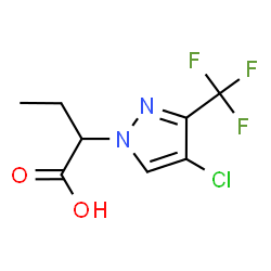 2-[4-Chloro-3-(trifluoromethyl)-1H-pyrazol-1-yl]butanoic acid Structure
