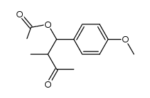 4-acetoxy-4-(4-methoxy-phenyl)-3-methyl-butan-2-one结构式
