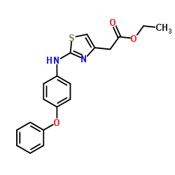 Ethyl {2-[(4-phenoxyphenyl)amino]-1,3-thiazol-4-yl}acetate结构式