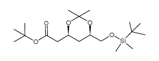 tert-butyl 2-((4S,6R)-6-[(tert-butyl)dimethylsilyloxymethyl]-2,2-dimethyl-1,3-dioxan-4-yl)acetate Structure