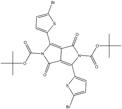 Di-tert-butyl 3,6-bis(5-bromothiophen-2-yl)-1,4-dioxopyrrolo[3,4-c]pyrrole-2,5(1H,4H)-dicarboxylate picture