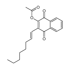 (3-oct-1-enyl-1,4-dioxonaphthalen-2-yl) acetate Structure