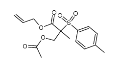 allyl 3-acetoxy-2-methyl-2-tosylpropanoate结构式