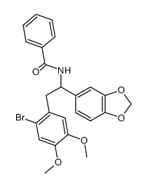 N-<2-(2-bromo-4,5-dimethoxyphenyl)-1-(3,4-methylenedioxyphenyl)ethyl>benzamide结构式