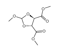 (4R,5R)-2-methoxy-[1,3]dioxolane-4,5-dicarboxylic acid dimethyl ester结构式