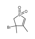 3-bromo-3,4-dimethyl-2,3-dihydro-thiophene-1,1-dioxide结构式