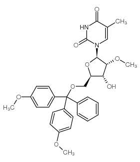 5'-o-(dimethoxytrityl)-2'-o-methyl-5-methyluridine structure