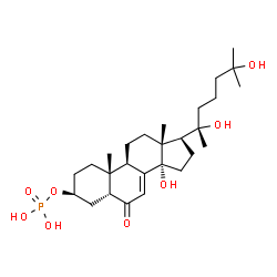 14,20,25-Trihydroxy-3β-(phosphonooxy)-5β-cholest-7-en-6-one structure
