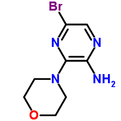 5-Brom-3-(4-morpholinyl)-2-pyrazinamin structure