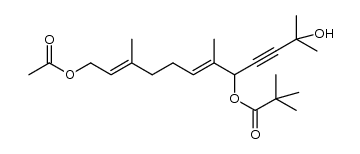 (2E,6E)-11-hydroxy-3,7,11-trimethyl-8-pivaloxy-2,6-dodecadien-9-ynyl acetate结构式