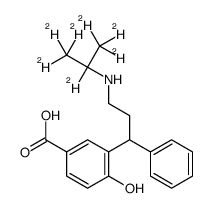 (Rac)-5-Carboxy desisopropyl tolterodine-d7结构式