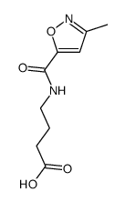 4-[(3-methyl-1,2-oxazole-5-carbonyl)amino]butanoic acid结构式