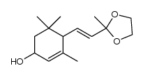 (rac)-(E)-4-(4-hydroxy-2,6,6-trimethyl-2-cyclohexen-1-yl)-2,2-ethylenedioxy-3-butene结构式