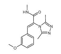 (Z)-2-(3,5-dimethyl-4H-1,2,4-triazol-4-yl)-3-(3-methoxyphenyl)-N-methylacrylamide结构式