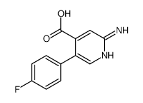 2-amino-5-(4-fluorophenyl)pyridine-4-carboxylic acid结构式