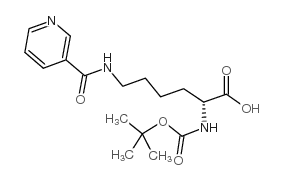 N2-[(1,1-二甲基乙氧基)羰基]-N6-(3-吡啶基羰基)-D-赖氨酸结构式