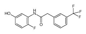 N-(2-fluoro-5-hydroxyphenyl)-2-[3-(trifluoromethyl)phenyl]acetamide结构式