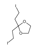 2,2-bis(2-iodoethyl)-1,3-dioxolane Structure