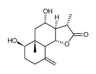 1β,8α-dihydroxy-5,7α H,6,11β H-eudesm-4(15)-en-6,12-olide Structure