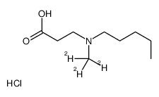 3-[pentyl(trideuteriomethyl)amino]propanoic acid,hydrochloride Structure