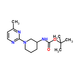 2-Methyl-2-propanyl [1-(4-methyl-2-pyrimidinyl)-3-piperidinyl]carbamate结构式