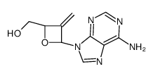 [(2S,4R)-4-(6-aminopurin-9-yl)-3-methylideneoxetan-2-yl]methanol Structure