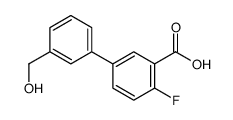 2-fluoro-5-[3-(hydroxymethyl)phenyl]benzoic acid Structure