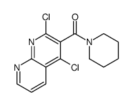 (2,4-dichloro-1,8-naphthyridin-3-yl)-piperidin-1-ylmethanone结构式