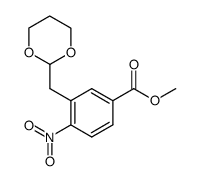 2-((5-methoxycarbonyl-2-nitrophenyl)methyl)-1,3-dioxane结构式