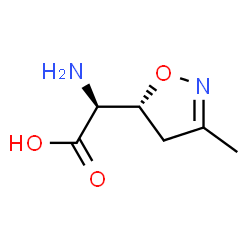 5-Isoxazoleaceticacid,alpha-amino-4,5-dihydro-3-methyl-,(R*,S*)-(9CI) structure