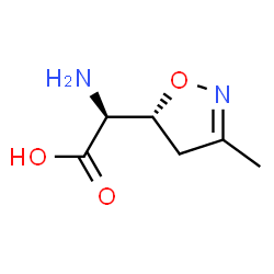 5-Isoxazoleaceticacid,alpha-amino-4,5-dihydro-3-methyl-,(R*,S*)-(9CI)结构式