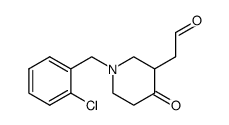 1-[(2-chlorophenyl)methyl]-4-oxo-3-piperidine acetaldehyde结构式