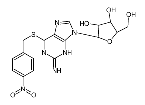 5-Amino-7-((4-nitrobenzyl)thio)-3-(beta-D-ribofuranosyl)pyrazolo(4,3-d )pyrimidine structure