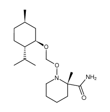 (1'R,2S,2'S,5'R)-1-[(2-isopropyl-5-methylcyclohexyl)oxymethoxy]-2-methyl-2-piperidine carboxamide结构式