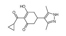 5-(3,5-dimethyl-1H-pyrazol-4-yl)-3-hydroxy-2-cyclopropylcarbonyl-2-cyclohexen-1-one结构式