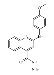 2-((4-methoxyphenyl)amino)quinoline-4-carbohydrazide结构式