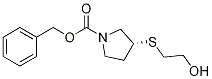(R)-3-(2-Hydroxy-ethylsulfanyl)-pyrrolidine-1-carboxylic acid benzyl ester结构式