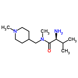 N-Methyl-N-[(1-methyl-4-piperidinyl)methyl]-L-valinamide结构式