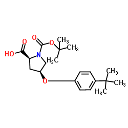 (4S)-1-(tert-Butoxycarbonyl)-4-(4-tert-butylphenoxy)-L-proline Structure