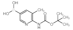 (6-((TERT-BUTOXYCARBONYL)AMINO)-5-METHYLPYRIDIN-3-YL)BORONIC ACID Structure