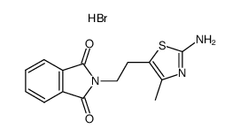 2-amino-4-methyl-5-(2-phtalimidoethyl)thiazole hydrobromide Structure