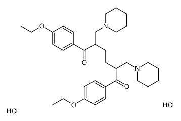 1,6-bis(4-ethoxyphenyl)-2,5-bis(piperidin-1-ylmethyl)hexane-1,6-dione,dihydrochloride Structure