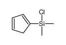 chloro-cyclopenta-1,3-dien-1-yl-dimethylsilane结构式